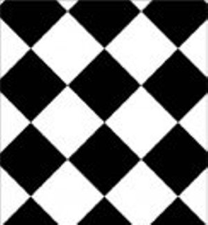 Black, White Diamond- Large Dollhouse Wallpaper W-F
