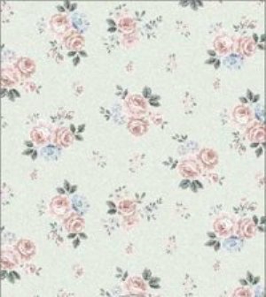 Rose Hill Floral Peach Dollhouse Wallpaper W-W,R