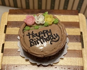 Chocolate Birthday Cake with Flowers FD-TC