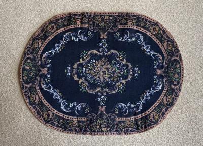 Black Oval Large Vintage Rug