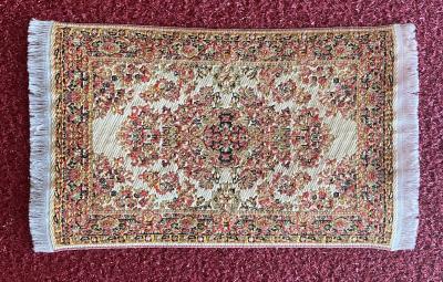 Cream and Red Small Woven Carpet