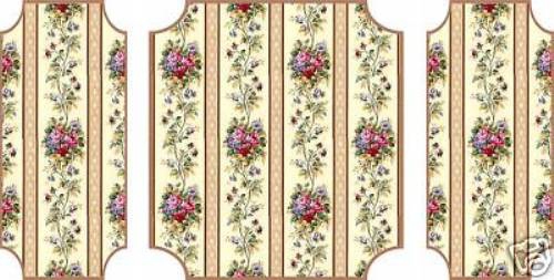 Elegance Set of 3 Panels Dollhouse Wallpaper W-VWP