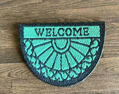 Green Half Moon Welcome Mat