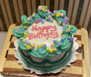 Green Happy Birthday Cake FD-TC