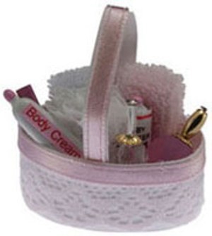 Toiletries in Basket- Pink BA-A