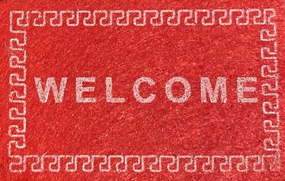 Welcome Mat Red CAR-MR
