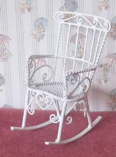 White Wire Nursery Chair N