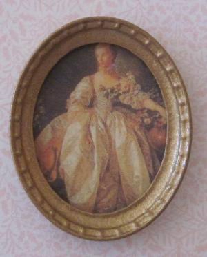 Lady in Gold Oval Frame PF