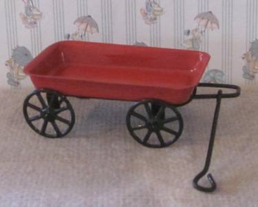 Red Metal Pull Cart T