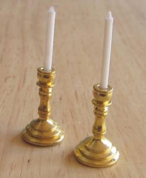 Pair of Gold Candle Sticks LE-NC