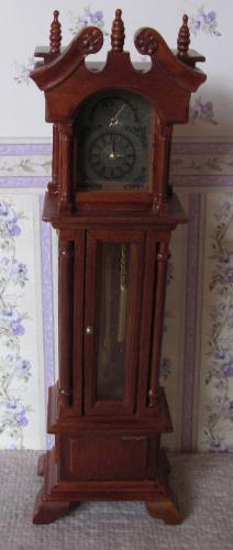 Fancy Walnut Grandfather Clock CTR