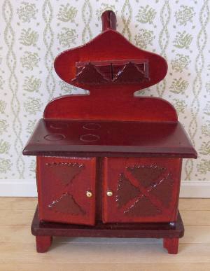 Small Dark Red Stove K-OS