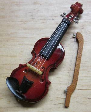 Wood Violin with Bow MUI