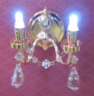 Crystal Wall Light- Candle Chain LE-LED