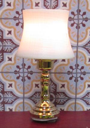 Small Table Lamp, White Shade LE-TF