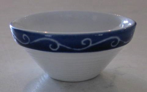 White Bowl- Blue Rim KA-K