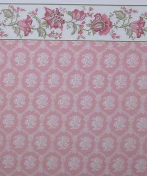 Jacobean- Pink Dollhouse Wallpaper W-W,G