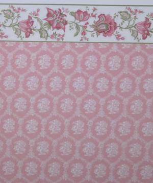 Jacobean- Pink Dollhouse Wallpaper W-W,G