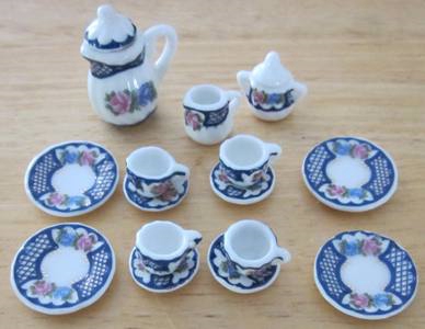 Blue Lace Tea Set KA-TD