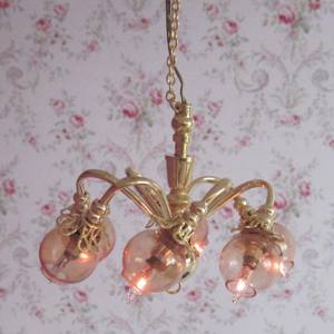 6 Arm Pink Ball Chandelier LE-CL
