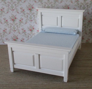 White Wood Double BED-B