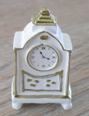 White Georgian Mantel Clock CTR