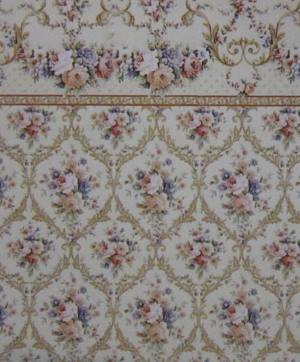 Victorian Lace Dollhouse Wallpaper W-W,R