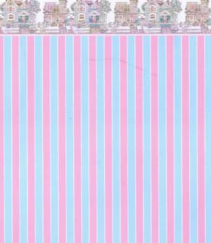 Dollhouses- Stripe Dollhouse Wallpaper W-N