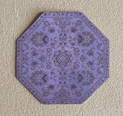 Mauve Octagonal Medium Vintage Rug