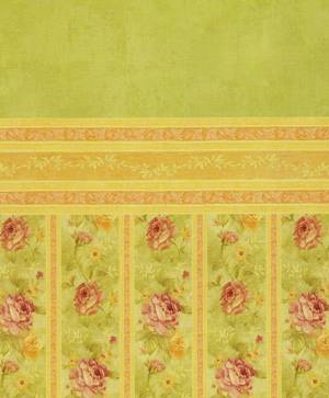 Green, Gold Rose Trio Dollhouse Wallpaper W-W,S