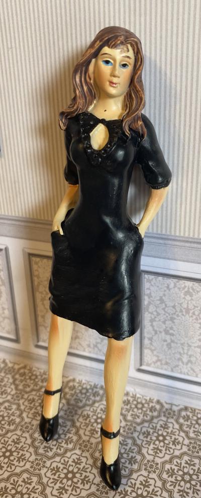Modern Woman in Black Dress
