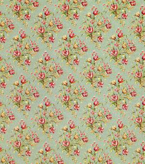 Tulip Bouquet- Green Dollhouse Wallpaper W-W,R