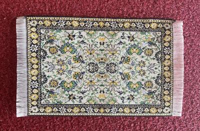 Yellow Floral Small Woven Carpet