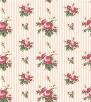 Rose Stripe Dollhouse Wallpaper W-W,S