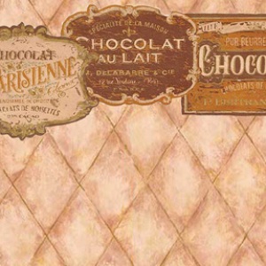 Chocolate Signs - Gold Dollhouse Wallpaper W-NOV