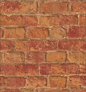 Weathered Brick Red Dollhouse Wallpaper W-BP