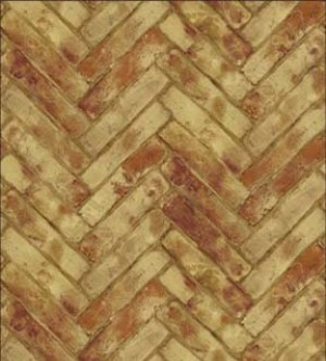 Herringbone Brick Dollhouse Wallpaper W-BP