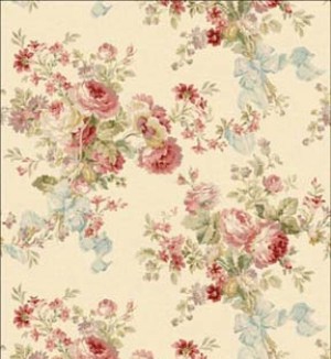Rose Floral Antique Dollhouse Wallpaper W-W,R