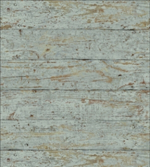 Weathered Floor- Blue Dollhouse Wallpaper W-F