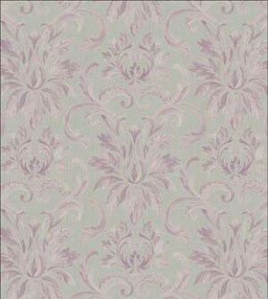 Silk Damask- Purple on Grey Dollhouse Wallpaper W-W,O