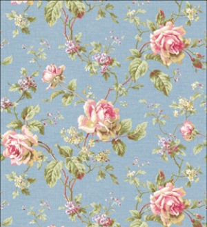Emma Rose- Blue Dollhouse Wallpaper W-W,R