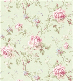 Emma Rose- Green Dollhouse Wallpaper W-W,R