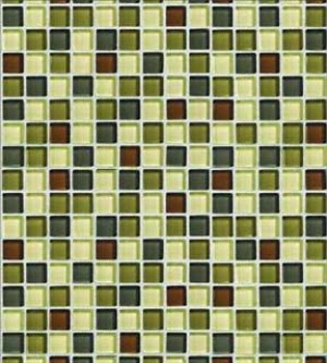 Mosaic Tiles- Green Dollhouse Wallpaper W-TP