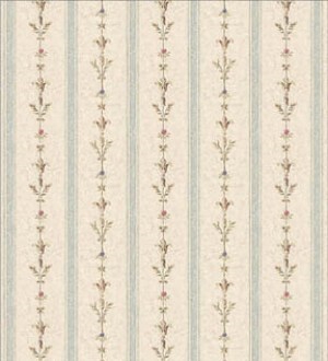 Colonial Stripe- Blue Dollhouse Wallpaper W-W,S