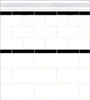 Subway Tile- Antique White Dollhouse Wallpaper W-TP