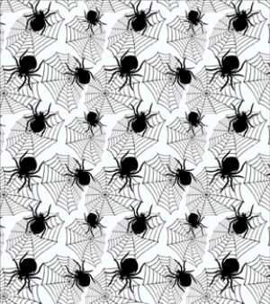 Halloween- Spider Webs  Dollhouse Wallpaper W-NOV