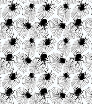 Halloween- Spider Webs Dollhouse Wallpaper W-NOV