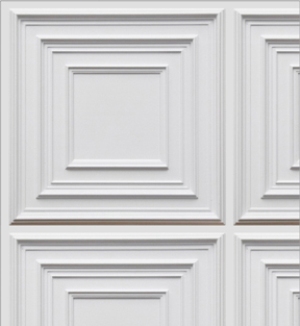 Square Panel Ceiling- White Dollhouse Wallpaper W-CP