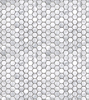 Light Grey Hexagon Tile Dollhouse Wallpaper W-TP