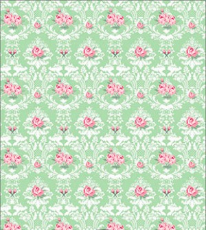 Daniella Floral-Green Dollhouse Wallpaper W-W,R
